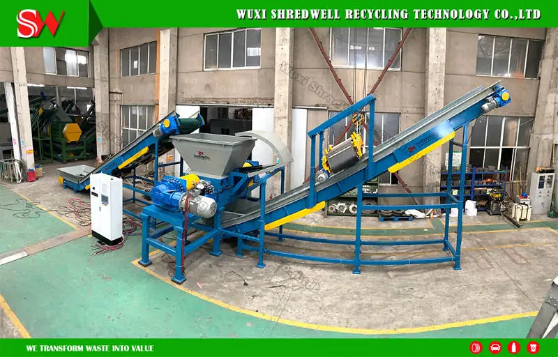 Double Shaft Metal Recycling Machine for Iron/Aluminum/Car/Engine/Oil Drum